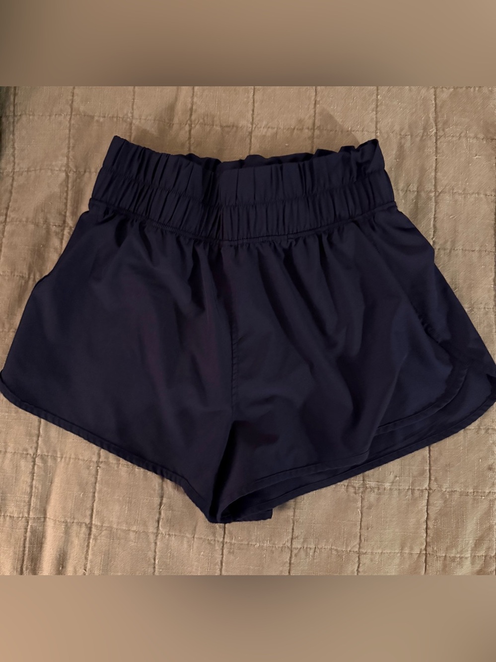 90 Degree By Reflex Navy High-Rise Athletic Shorts
